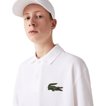Lacoste Unisex Loose Fit Polo - Blanc Alb
