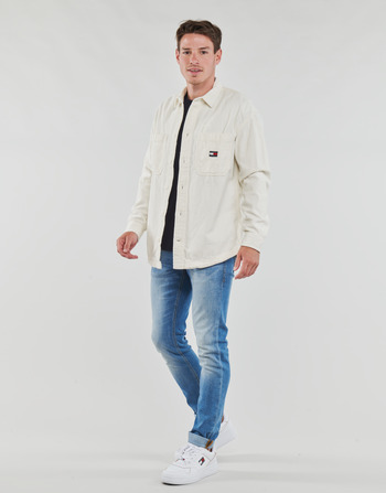 Tommy Jeans TJM CASUAL CORDUROY OVERSHIRT Alb