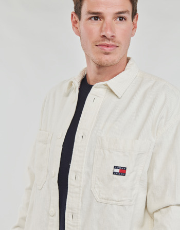 Tommy Jeans TJM CASUAL CORDUROY OVERSHIRT Alb