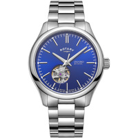 Ceasuri & Bijuterii Bărbați Ceasuri Analogice Rotary GB05095/05, Automatic, 40mm, 5ATM Argintiu