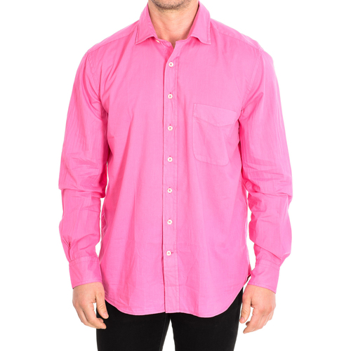 Îmbracaminte Bărbați Cămăsi mânecă lungă CafÃ© Coton VOLILE6-22LS roz