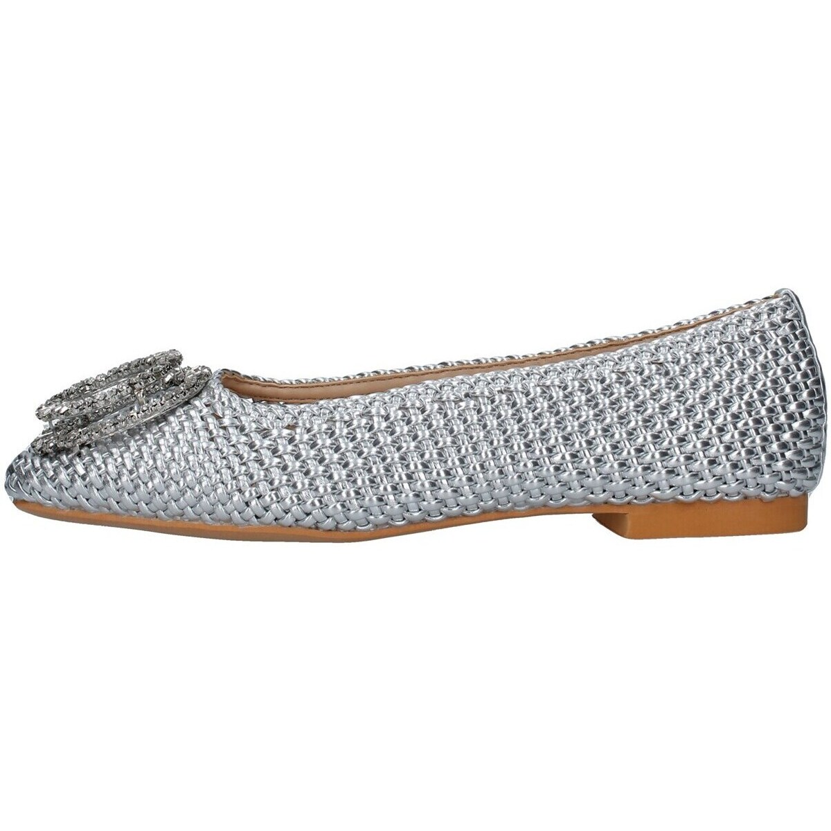 Pantofi Femei Balerin și Balerini cu curea Alma Blue V23BL1095 Argintiu