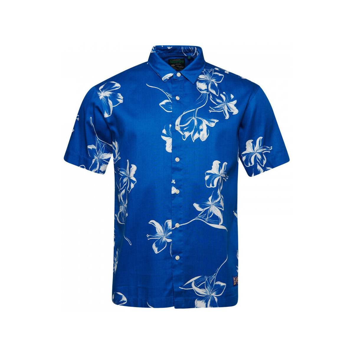 Îmbracaminte Bărbați Cămăsi mânecă lungă Superdry Vintage hawaiian s/s shirt albastru