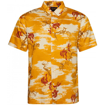 Îmbracaminte Bărbați Cămăsi mânecă lungă Superdry Vintage hawaiian s/s shirt galben