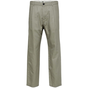 Îmbracaminte Bărbați Pantaloni  Selected Relaxed Jones Linen - Vetiver verde