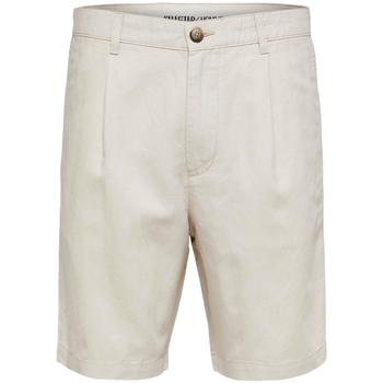 Îmbracaminte Bărbați Pantaloni scurti și Bermuda Selected Comfort-Jones Linen - Oatmeal Bej
