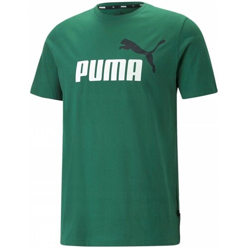 Îmbracaminte Bărbați Tricouri mânecă scurtă Puma Ess 2 Col Logo Tee verde