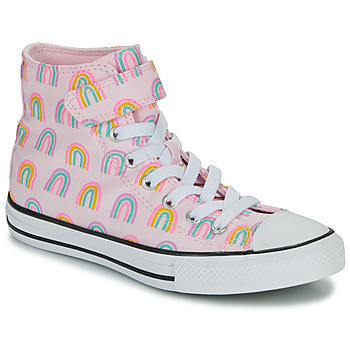 Pantofi Fete Pantofi sport stil gheata Converse CHUCK TAYLOR ALL STAR EASY ON RAINBOWS Roz / Multicolor