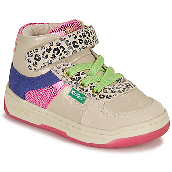 Pantofi Fete Pantofi sport stil gheata Kickers KICKALIEN Multicolor / Leopard