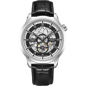 Ceasuri & Bijuterii Bărbați Ceasuri Analogice Rotary GS02945/87, Automatic, 42mm, 5ATM Argintiu