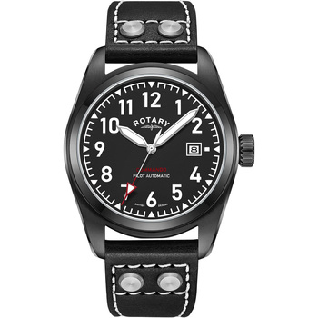 Ceasuri & Bijuterii Bărbați Ceasuri Analogice Rotary GS05474/19, Automatic, 42mm, 10ATM Negru