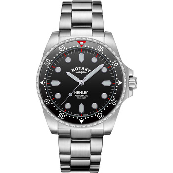 Ceasuri & Bijuterii Bărbați Ceasuri Analogice Rotary GB05136/04, Automatic, 41mm, 10ATM Argintiu