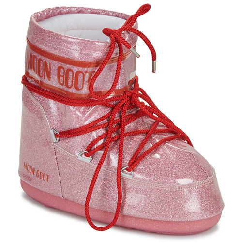 Pantofi Femei Cizme de zapadă Moon Boot MB ICON LOW GLITTER Roz / Roșu