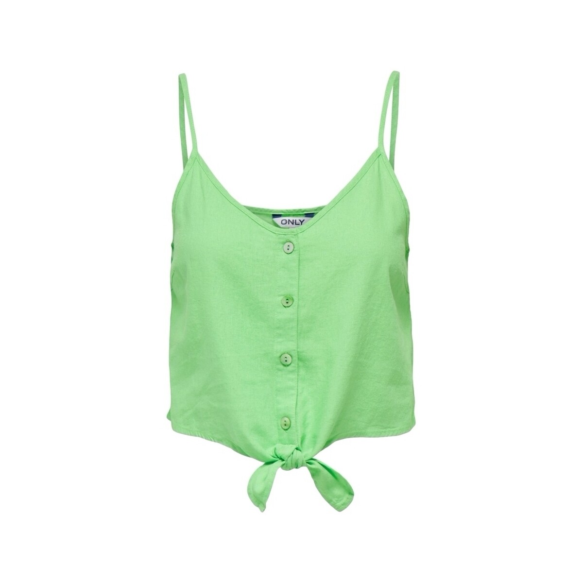 Îmbracaminte Femei Topuri și Bluze Only Top Caro Strap Linen - Summer Green verde