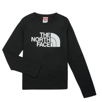 Îmbracaminte Copii Tricouri cu mânecă lungă  The North Face Teen L/S Easy Tee Negru