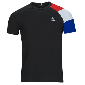 Îmbracaminte Bărbați Tricouri mânecă scurtă Le Coq Sportif BAT TEE SS N°1 Black / Roșu / Electro