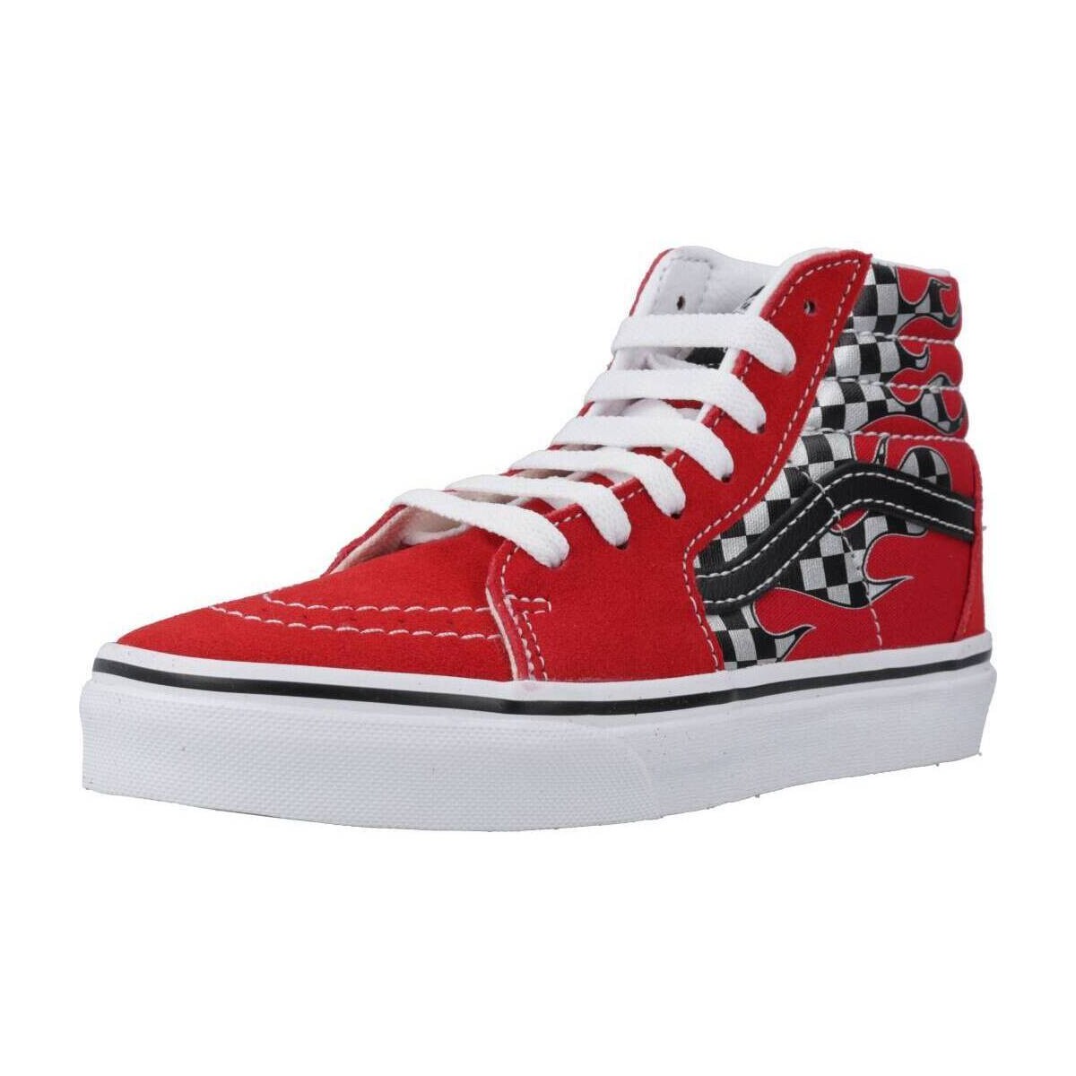 Pantofi Băieți Pantofi sport Casual Vans SK8-HI REFLECT CHECK FLAME roșu