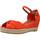 Pantofi Femei Sandale Tommy Hilfiger BASIC OPEN TOE MID WEDGE roșu