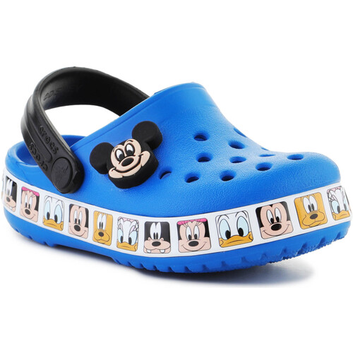 Pantofi Fete Sandale Crocs FL Mickey Mouse Band Clog T 207718-4JL albastru
