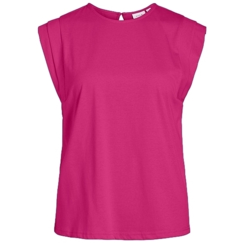 Îmbracaminte Femei Topuri și Bluze Only VILA Top Sinata S/S - Pink Yarrow roz