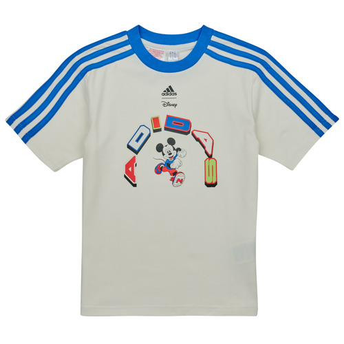 Îmbracaminte Copii Tricouri mânecă scurtă Adidas Sportswear LK DY MM T Alb / Albastru