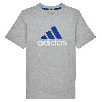 Îmbracaminte Băieți Tricouri mânecă scurtă Adidas Sportswear BL 2 TEE Gri / Alb / Albastru