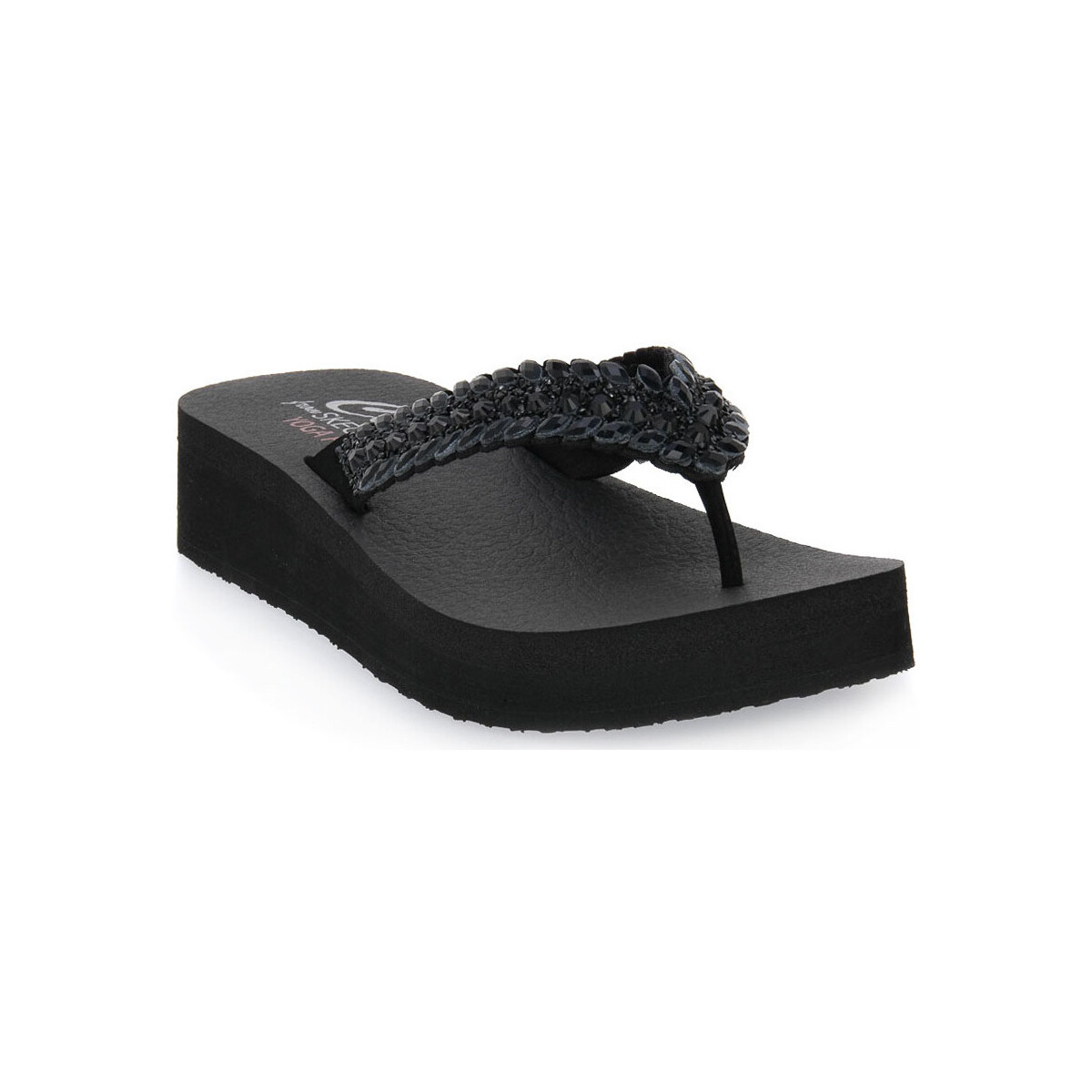 Pantofi Femei Papuci de vară Skechers BBK VINYASA LOVELY Negru