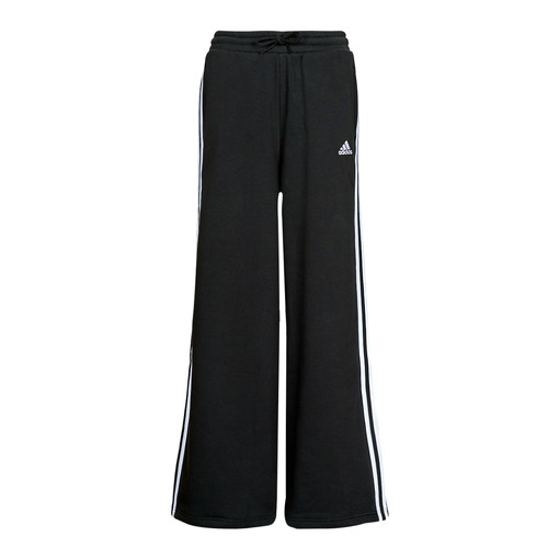 Îmbracaminte Femei Pantaloni de trening Adidas Sportswear 3S FT WIDE PT Negru / Alb