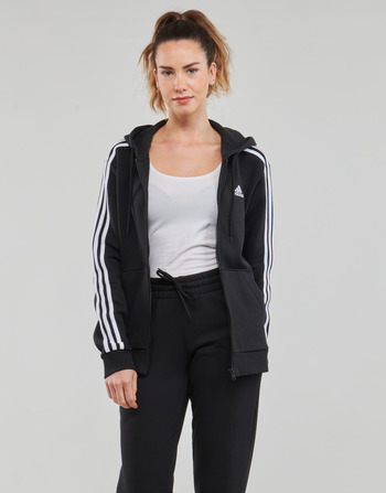 Îmbracaminte Femei Bluze îmbrăcăminte sport  Adidas Sportswear 3S FL FZ HD Negru / Alb