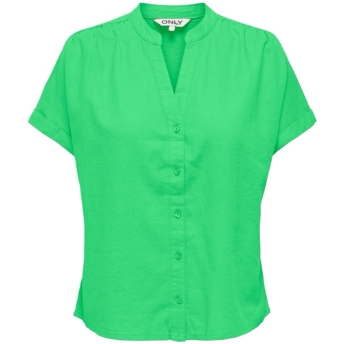 Îmbracaminte Femei Topuri și Bluze Only Nilla-Caro Shirt S/S - Summer Green verde