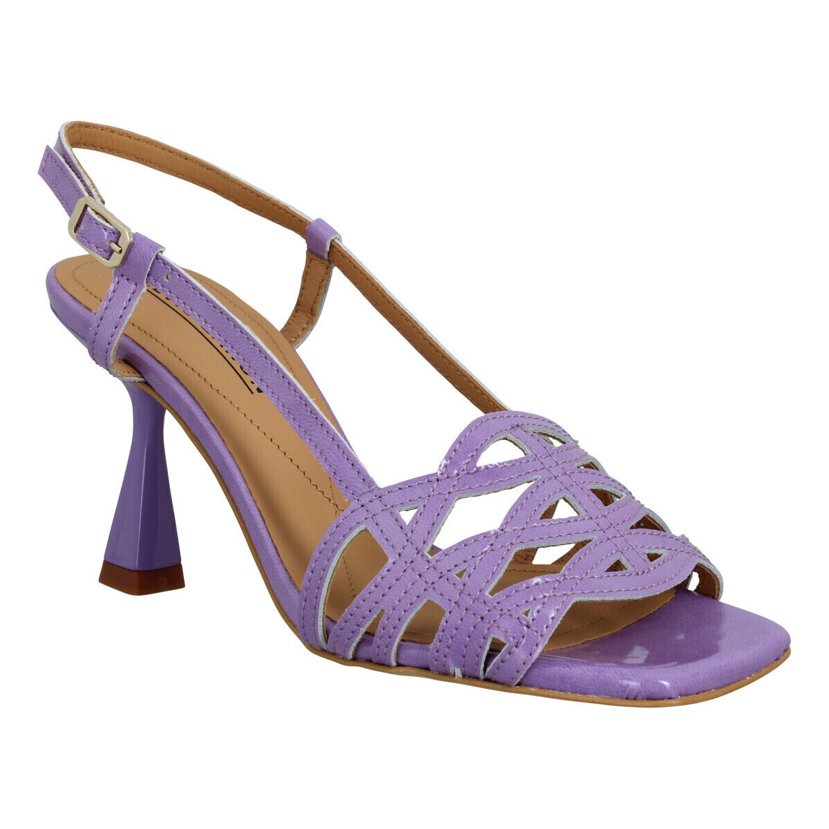 Pantofi Femei Sandale Elvio Zanon 702 Cuir Vernis Femme Lilla violet