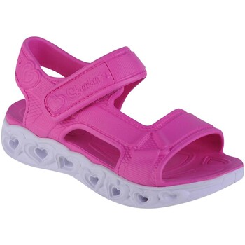Pantofi Fete Sandale sport Skechers Heart Lights Sandal - Always Flashy roz