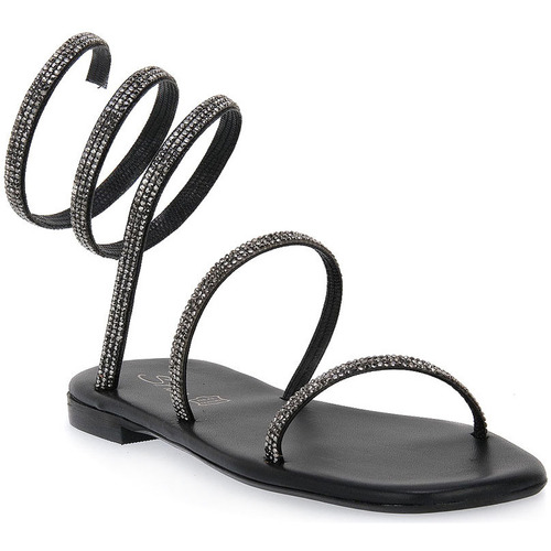 Pantofi Femei Sandale S.piero BLACK SOFT SQUARED Negru