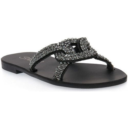 Pantofi Femei Papuci de vară S.piero BLACK TR SOLE Negru