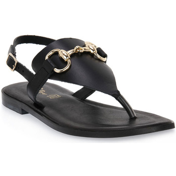 Pantofi Femei Sandale S.piero BLACK FLAT SANDAL Negru