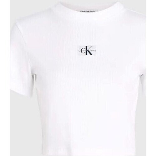 Îmbracaminte Femei Tricouri mânecă scurtă Calvin Klein Jeans J20J221595YAF Alb