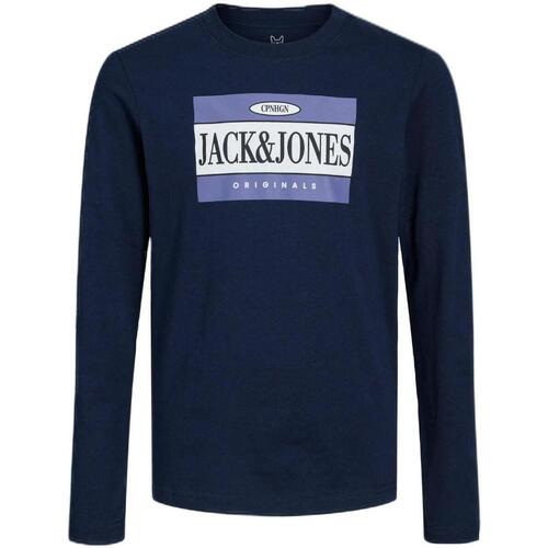 Îmbracaminte Băieți Tricouri mânecă scurtă Jack & Jones  albastru