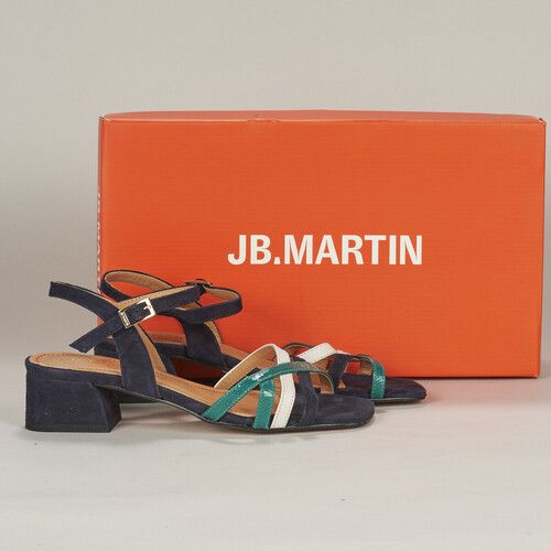 Pantofi Femei Sandale JB Martin VICTORIA Catifea / Albastru / Craie / Smarald
