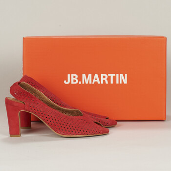 Pantofi Femei Sandale JB Martin LUXE Chevre / Catifea / Perfo / Roșu
