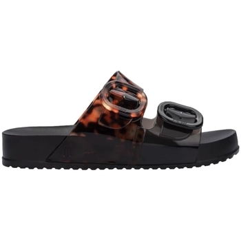 Pantofi Femei Sandale Melissa Cozy Slide - Black/Clear Tortoise Negru