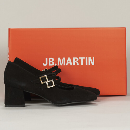 Pantofi Femei Balerin și Balerini cu curea JB Martin VISATO Chevre / Catifea / Negru