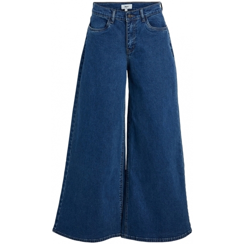 Îmbracaminte Femei Pantaloni  Object Jeans Moji Wide - Medium Blue Denim albastru
