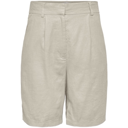 Îmbracaminte Femei Pantaloni scurti și Bermuda Only Caro HW Long Shorts - Silver Lining Bej