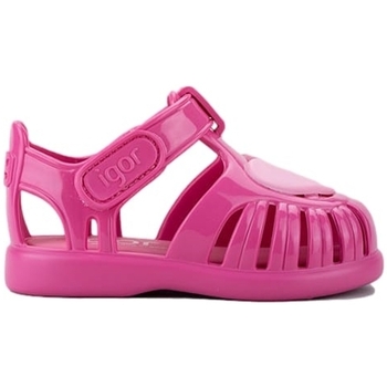 Pantofi Copii Sandale IGOR Baby Tobby Gloss Love - Fuchsia roz