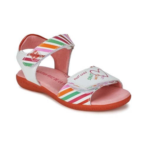 Pantofi Fete Sandale Agatha Ruiz de la Prada CAZOLETA Alb / Multicolor