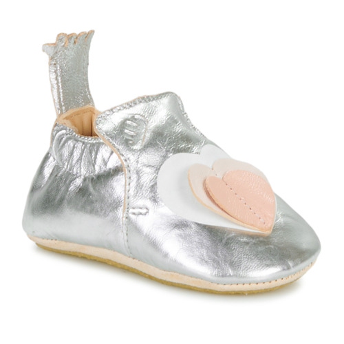 Pantofi Fete Papuci de casă Easy Peasy MY BLUBLU COEUR VOLANT Argintiu