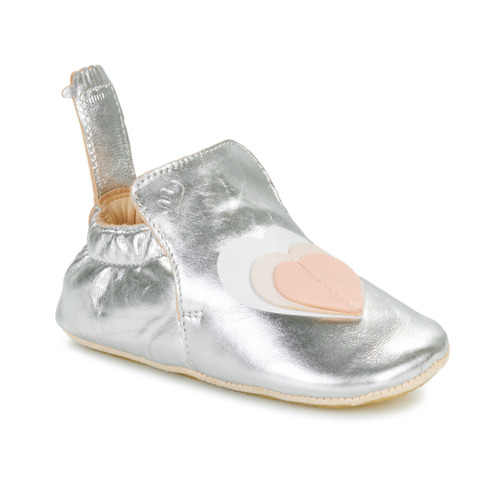 Pantofi Fete Papuci de casă Easy Peasy MY BLUBLU COEUR VOLANT Argintiu