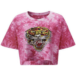 Îmbracaminte Femei Tricouri & Tricouri Polo Ed Hardy Los tigre grop top hot pink roz