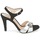 Pantofi Femei Sandale Unisa WARIAN Negru / Argintiu