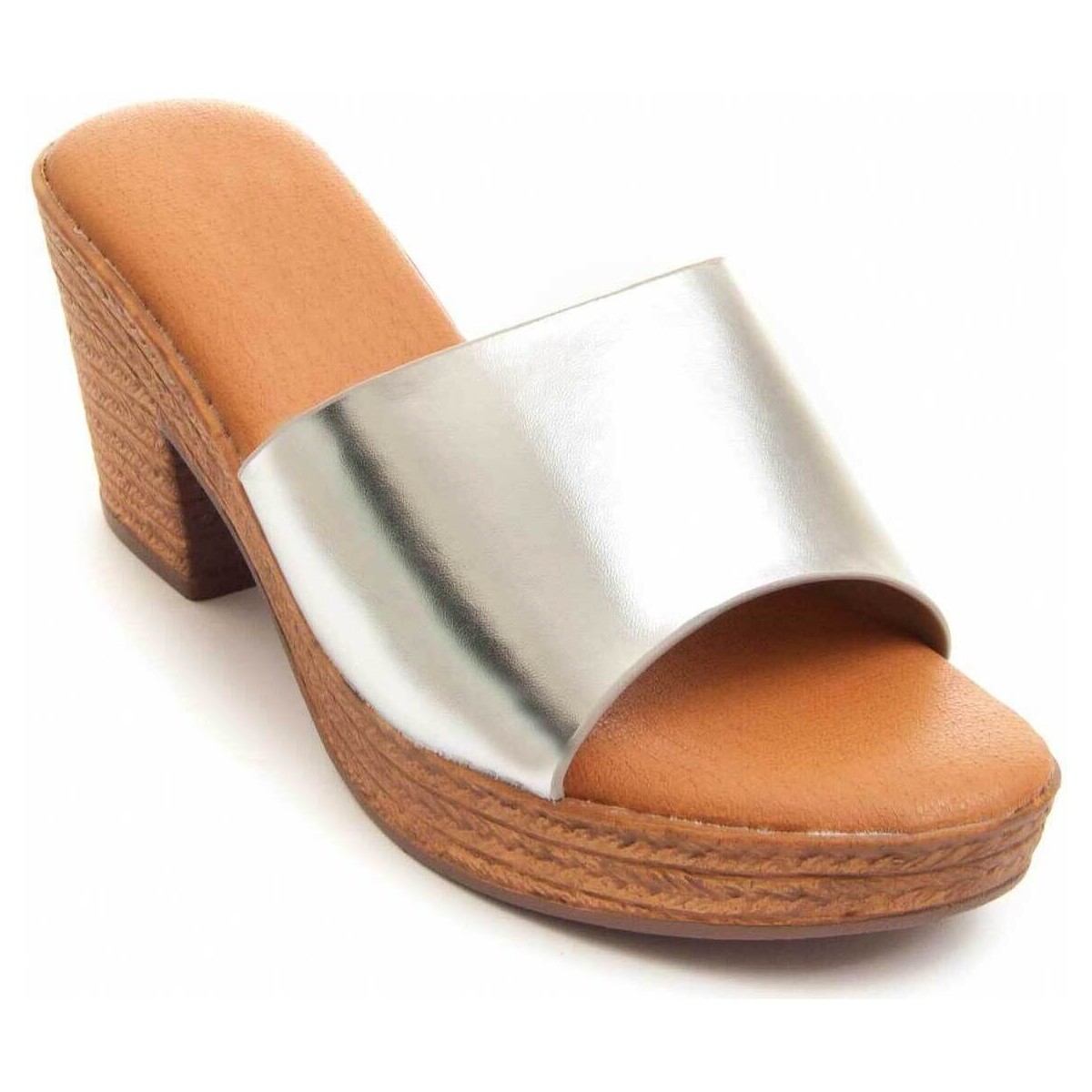 Pantofi Femei Sandale Bozoom 83262 Argintiu